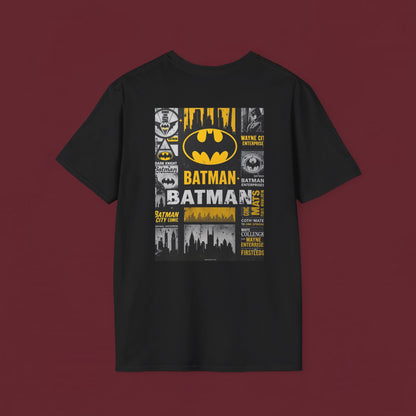 Batman Logo T‑Shirt — Small Yellow Emblem Graphic Tee