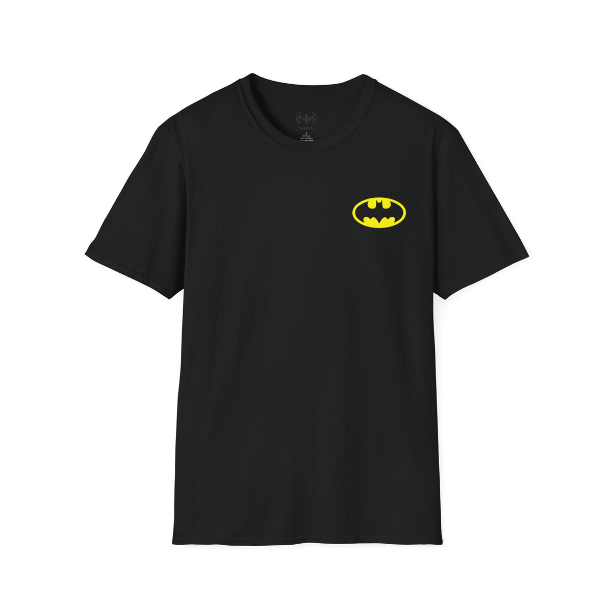 Batman Logo T‑Shirt — Small Yellow Emblem Graphic Tee