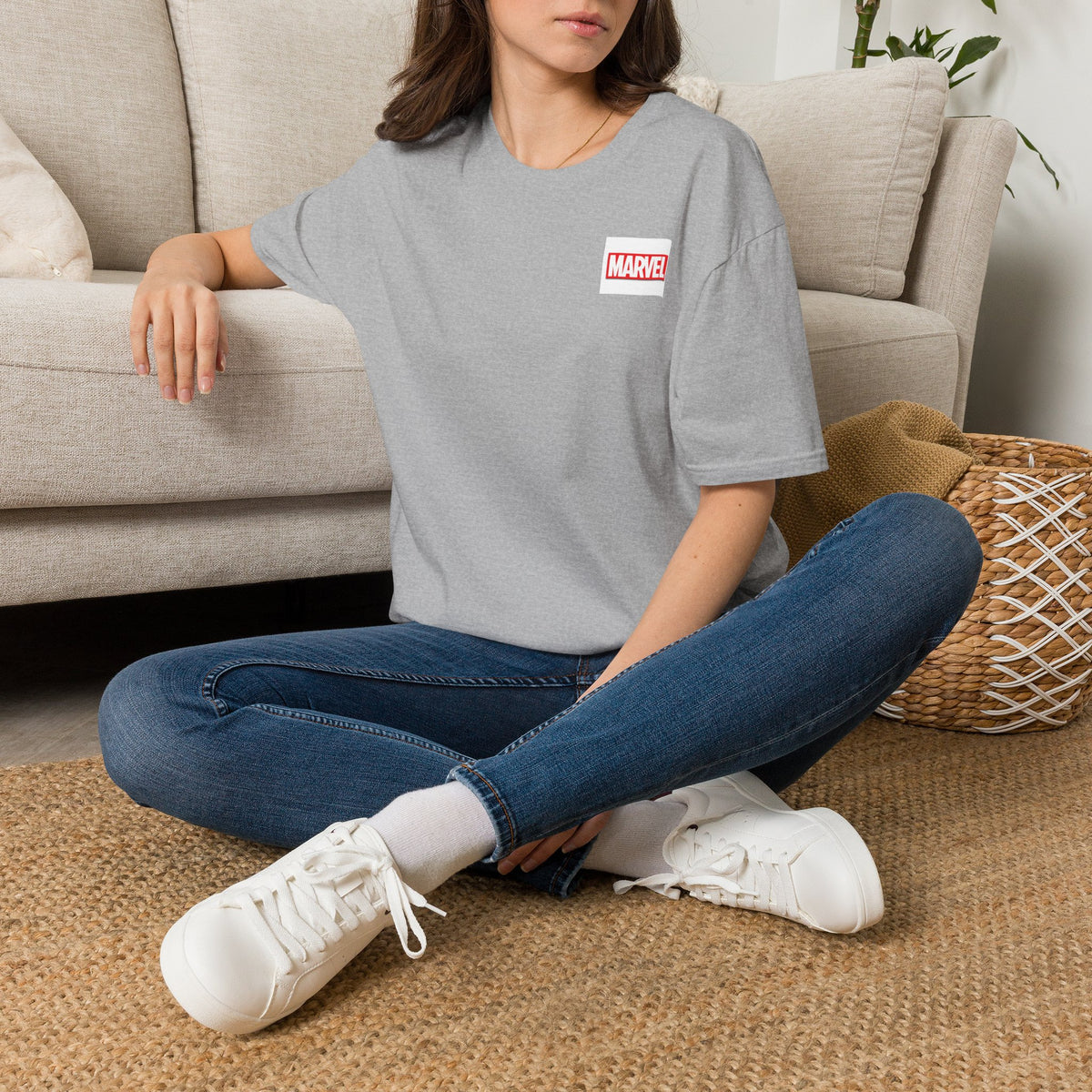 Marvel Logo T-Shirt — Minimal Retro Chest Graphic Tee