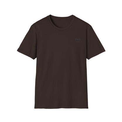 Minimalist Tiny Logo T-Shirt — Neutral Casual Tee with Small Chest Emblem