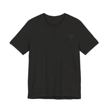 Starry Grin Graphic Tee — Watercolor Smiling Star Back Print