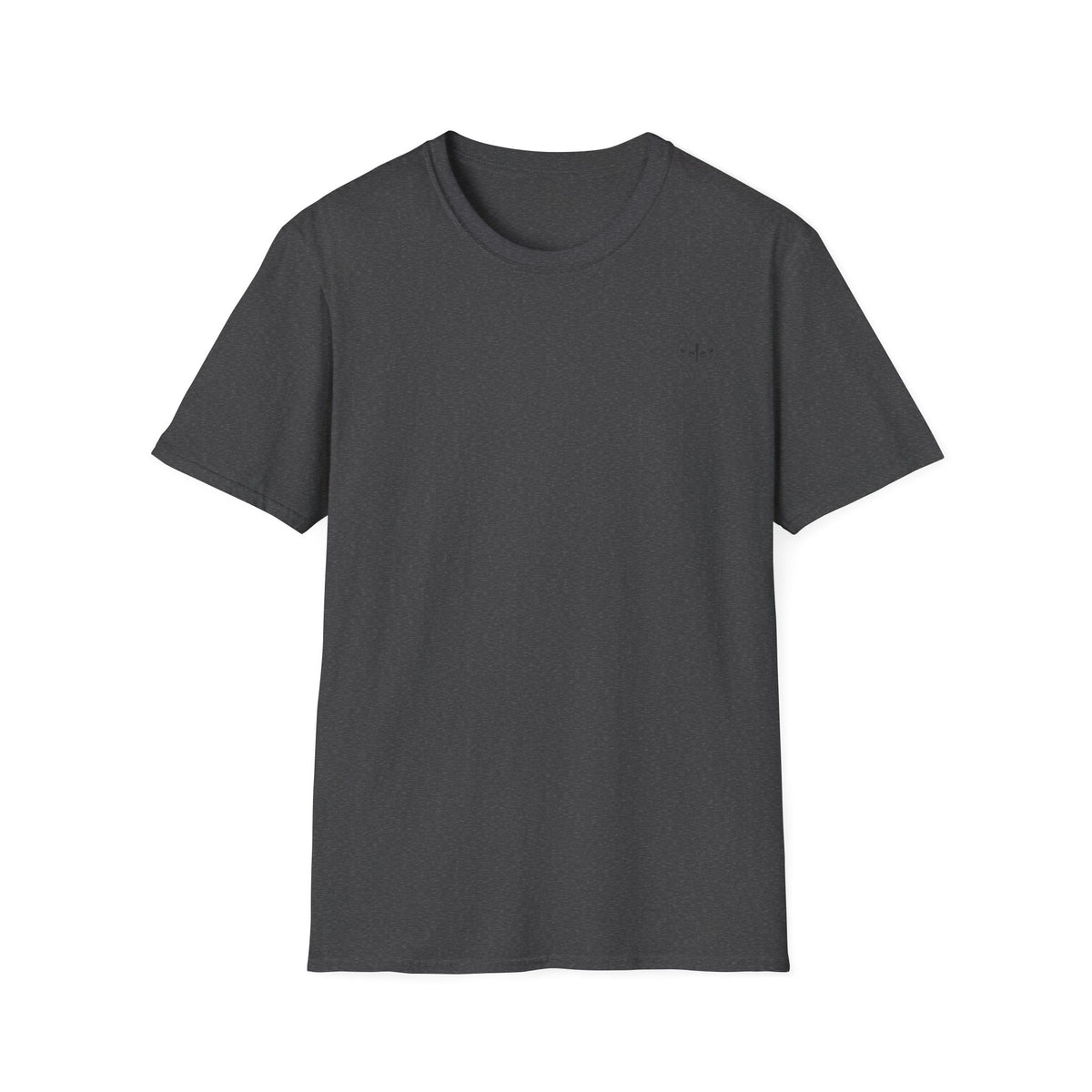 Minimalist Tiny Logo T-Shirt — Neutral Casual Tee with Small Chest Emblem